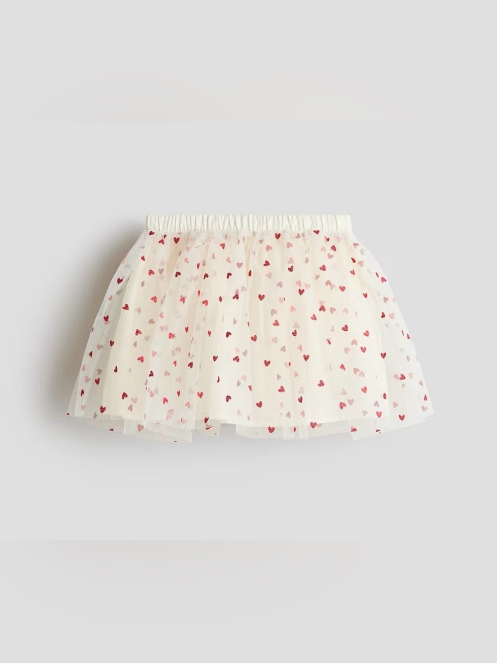 Girls New Glittery Heart Print Tulle Skirt
Size 2T
NWT